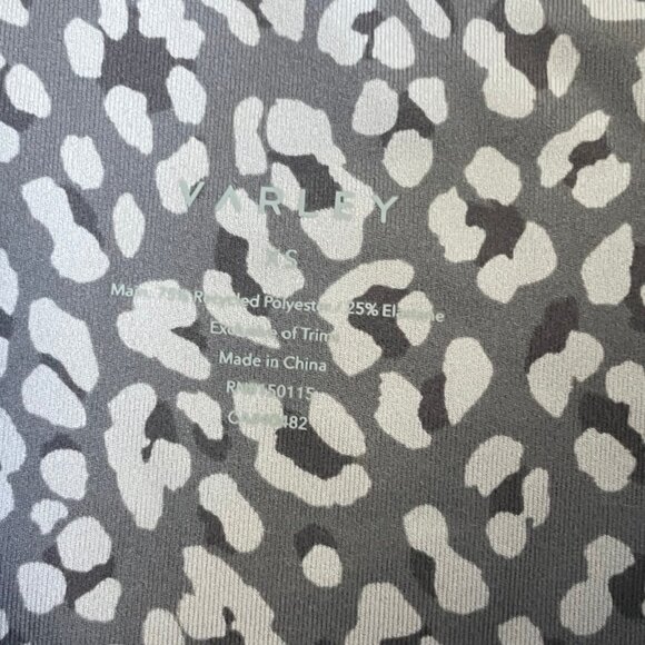 Varley Anthropologie Leggings Size XS NWT Gray Leopard Print High Rise Waist Br - Picture 4 of 5